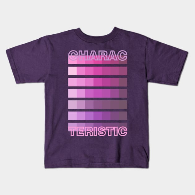 PURPLE TONE / CHARACTERISTIC Kids T-Shirt by DDP Design Studio